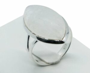 Silver Ring Marquise Moonstone
