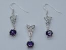 Silver Earring/Pendant Amethyst