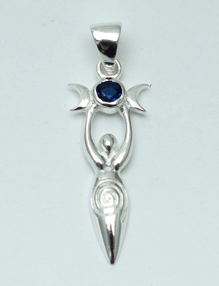 Silver Pendant 3 Moon Goddess