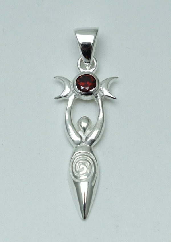 Silver Pendant 3 Moon Goddess