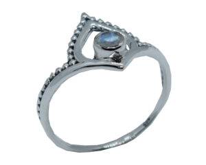 Silver Ring Rainbow Round