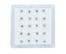 Silver Nose Stud Flower 20pc