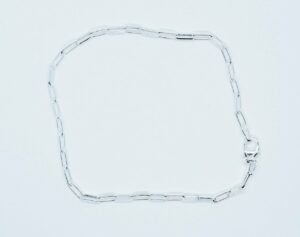 Silver Bracelet Long Rolo Flat