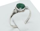 Silver Ring Emerald  Stone