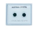 Silver Earring Stud Dark Green