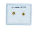Silver Earring Stud Amber