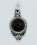 Silver Pendant Garnet 10x10 mm