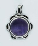 Silver Pendant Amethyst 10x10