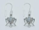 Silver Earring Lotus Rainbow