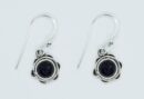 Silver Earring Round Amethyst
