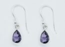 Silver Earring Cut Amethyst