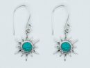 Silver Earring Star Turquoise