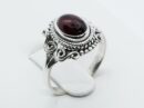 Silver Ring Oval Garnet