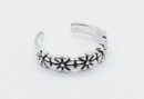 Silver Toe Ring Flowers