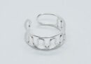 Silver Toe Ring Wavy Cut