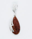 Silver Amber Pendant Oval 2.75g