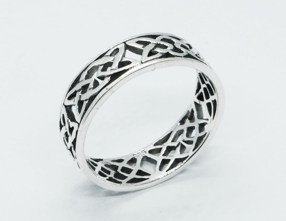 Silver Ring Celtic Band 7mm