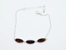 Silver Amber Bracelet Oval 5.4g