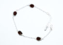 Silver Amber Bracelet Oval 4.4g