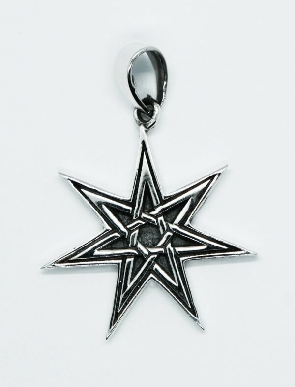Silver Pendant Heptagram Star