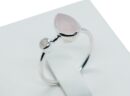 Silver Ring Rose Qz Pear Drop