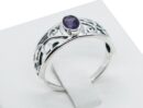 Silver Ring Oval Cut Amethyst
