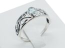 Silver Ring Oval Cut Topaz