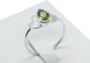 Silver Ring Cut Peridot Lotus