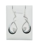 Silver Earring Rainbow Drop