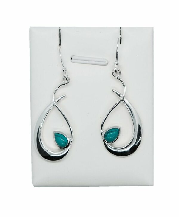 Silver Earring Turquoise Drop