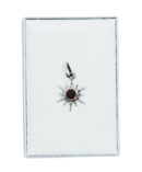 Silver Pendant Sun Garnet