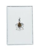 Silver Pendant Lotus Tiger Eye