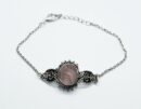 Silver Bracelet Rose Quartz