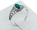 Silver Ring MRQ Turquoise