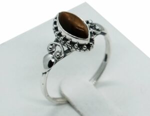 Silver Ring MRQ Tiger's Eye