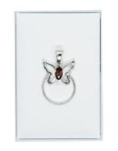 Silver Pendant Butterfly Garnet