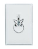 Silver Pendant Butterfly Blue Topaz