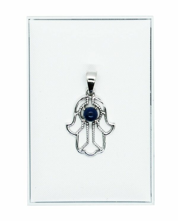 Silver Pendant Fatima Lapis