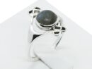 Silver Ring Hearts Labradorite