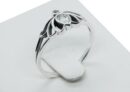 Silver Ring Lotus Cut Topaz