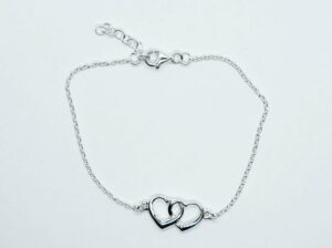 Bracelet Silver Chain Hearts