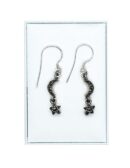 Silver Earring Marcasite Moon