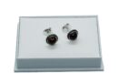 Silver Earring Amber Stud