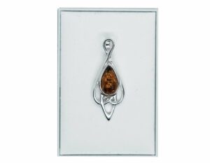 Silver Pendant Amber