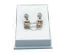 Silver Earrings Citrine
