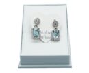 Silver Earrings Topaz