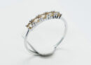 Silver Ring 5 Stones Citrine Adjustable