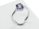 Silver Ring Amethyst Adjustable