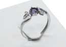 Silver Ring Amethyst Adjustable