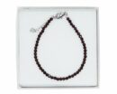 Silver Bracelet 3mm Garnet
